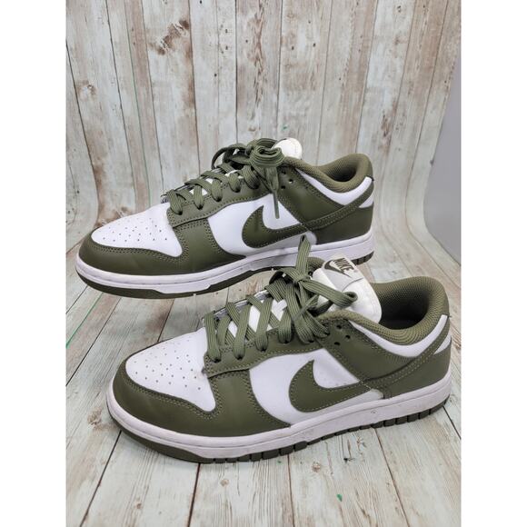 Nike Dunk Low Shoes Medium Olive White DD1503-120 Women's Size 8 - Picture 1 of 8
